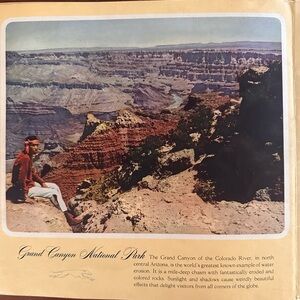 Vintage 1940s Greyhound National Parks Brochure Fold Out Yellowstone MCM Travel